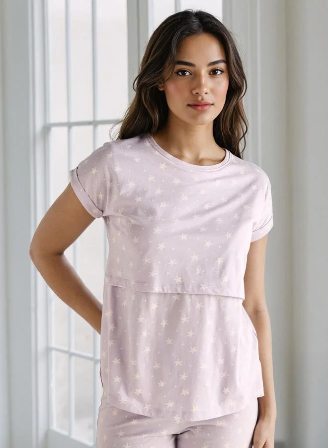 Splash FAV Printed Maternity Cotton Pyjama Set