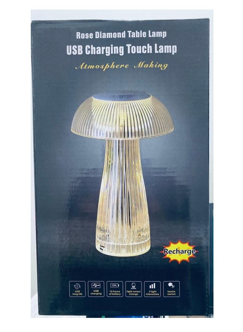 Generic - Rose diamond table lamp usb charging touch lamp - Image 1