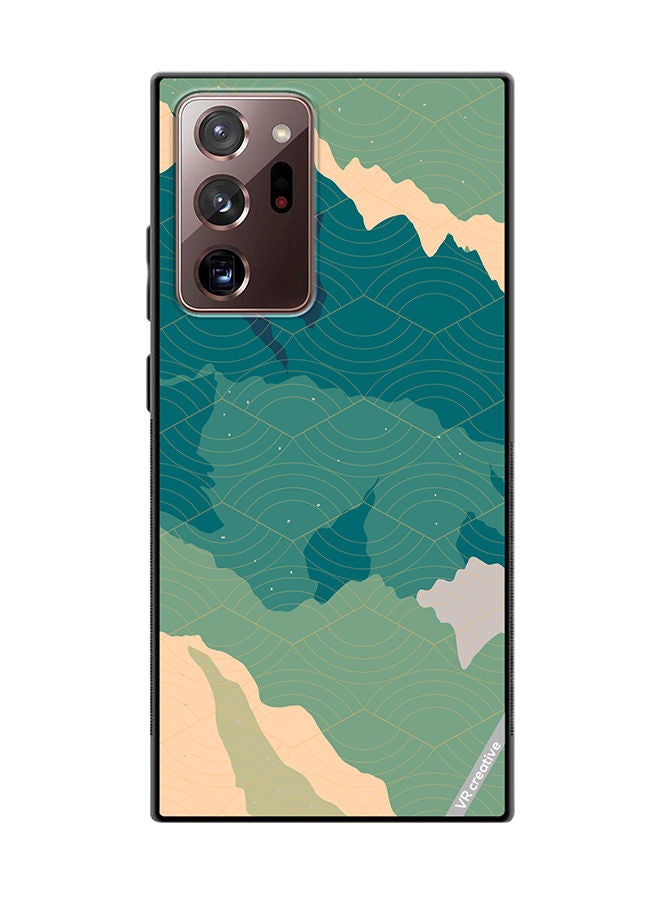 VR CREATIVE Protective Case Cover For Samsung Galaxy Note20 Ultra 5G Line Art Landscape Design Multicolour - Image 1