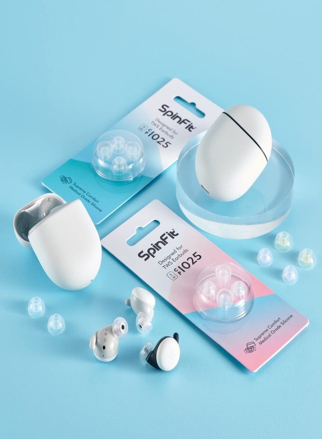 SpinFit CP1025- L/ML- Medical Grade Silicone Patented Ear Tips, Secure Fit and Supreme Comfort Fits MTW3, Galaxy Buds 2, Soundcore Space A40 & More (2 Pairs) (for Nozzle Diameter from 4-5.5mm) - Image 5