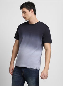 Dennis Lingo Black Crew Neck T-Shirt for Men - Slim Fit, Cotton  - Image 1