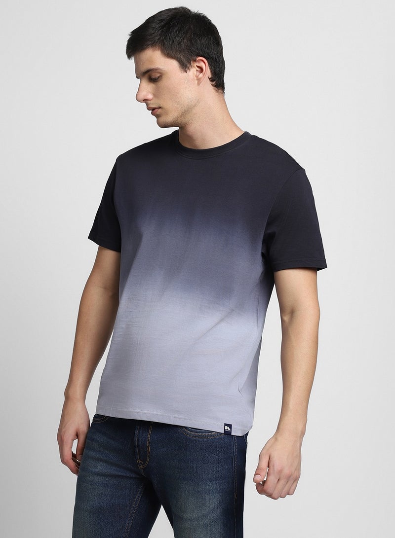 Dennis Lingo Black Crew Neck T-Shirt for Men - Slim Fit, Cotton - Image 1