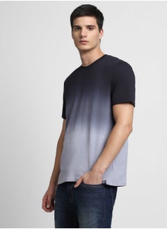 Dennis Lingo Black Crew Neck T-Shirt for Men - Slim Fit, Cotton  - Image 3