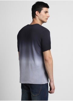 Dennis Lingo Black Crew Neck T-Shirt for Men - Slim Fit, Cotton  - Image 5