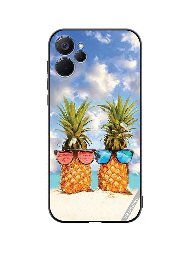 VR CREATIVE Protective Case Cover For Realme 9i 5G Pineapple Design Multicolour - Image 1