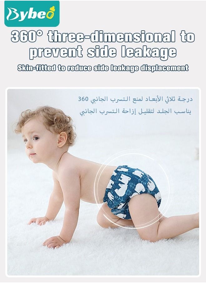 Bybeo - 4 Piece Potty Training Underwear, 6 Layers Breathable Cotton Absorbent Trainer Pants for Toddler Baby Boys Girls Waterproof - Image 1
