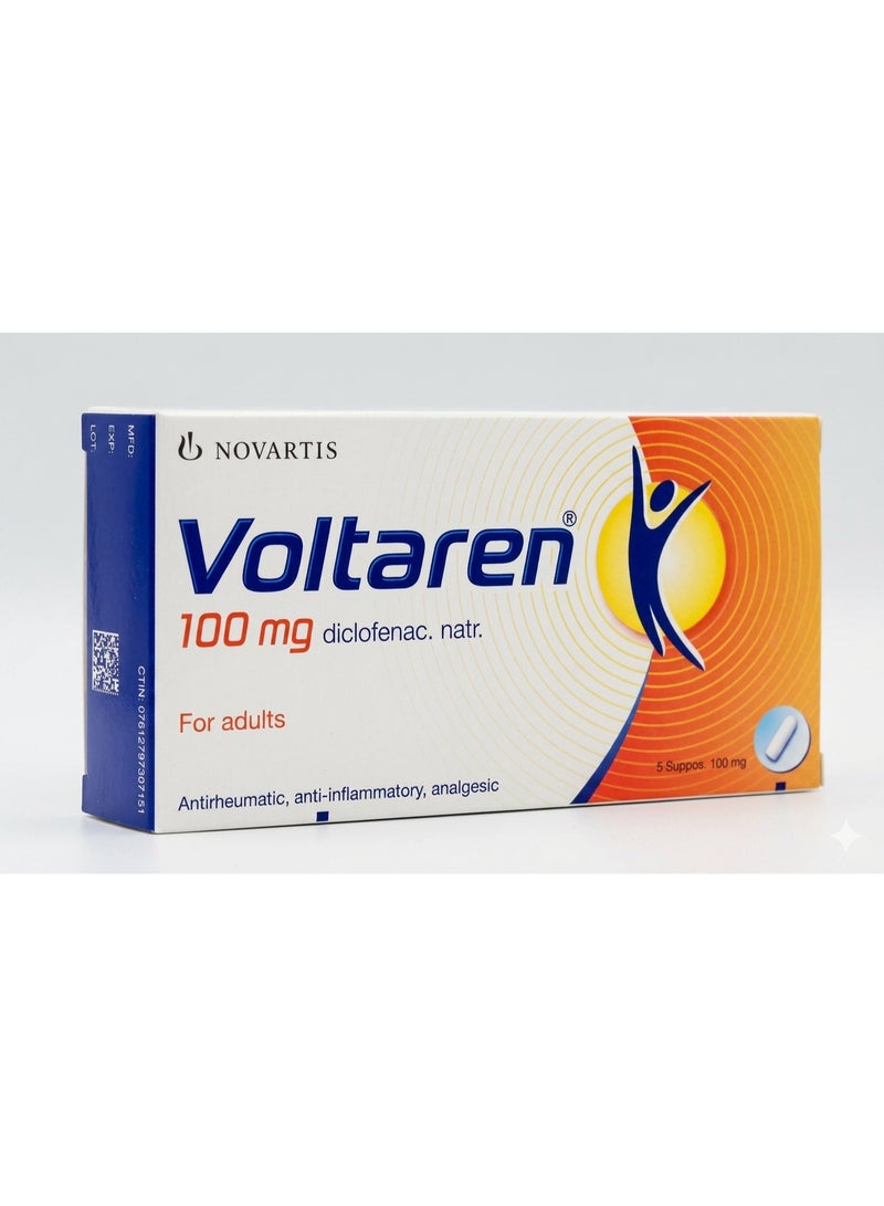 VOLTAREN 100MG SUPP 5S