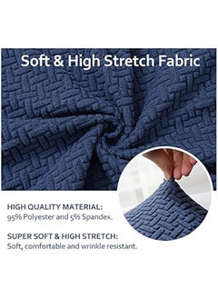 Generic 2 Pack Stretch Bar Stool Covers Counter Stool Pub Chair Slipcover Cafe Barstool Slipcover Removable Furniture Chair Seat Cover with Elastic Bottom for Dining Room Kitchen (Deep Blue)  - Image 2