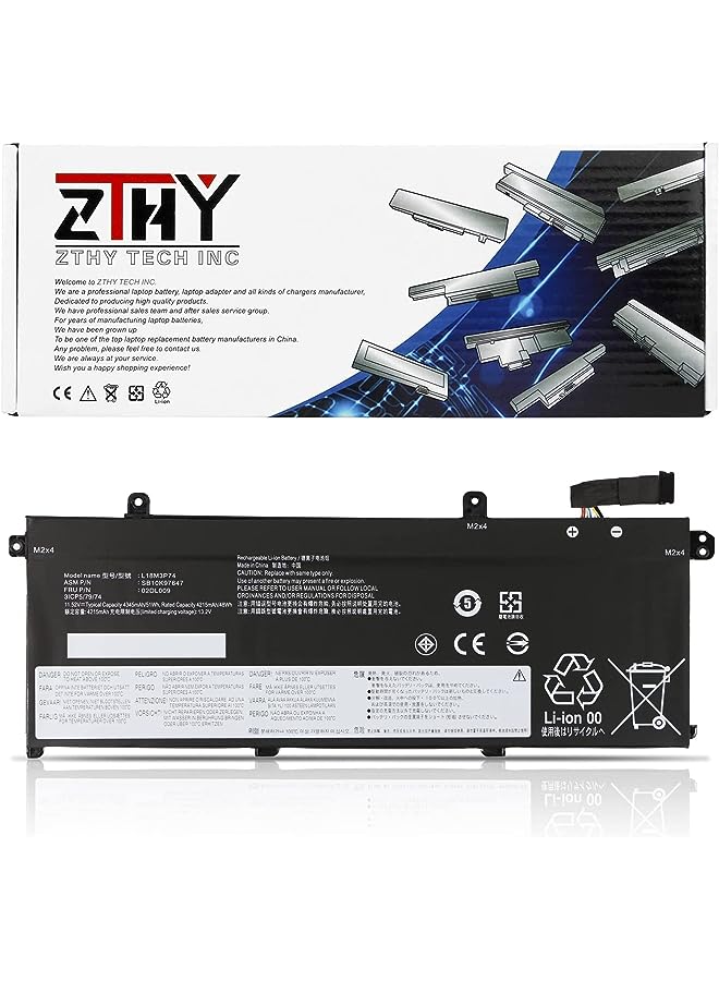 ZTHY L18C3P72 L18M3P74 Laptop Battery Replacement For Lenovo Thinkpad T490 T495 P43S T14 P14S 1St Gen Series L18L3P73 02Dl007 L18M4P73 Sb10K97646 L18M3P73 02Dl008 L18M4P74 02Dl009 L18C3P71 02Dl010 - Image 1