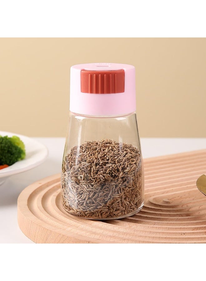كيلا 4 قطع من زجاجات التوابل القياسية، زر ضغط لملح التحكم في الكمية، موزع الملح، موزع التحكم في الملح، زجاجة توابل الملح والفلفل، هزازات الملح والفلفل الدقيقة - Image 5