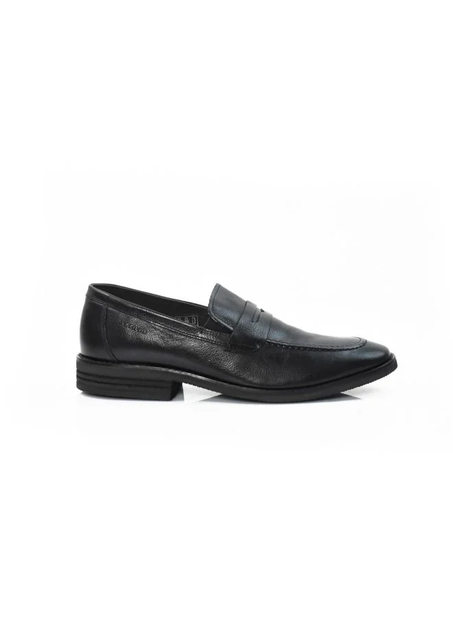 ATTILIO Men's Robert Woo Slip on Comfort Black Leather Work Office Formal Occasion Party Casual Wear Premium Italian Shoes