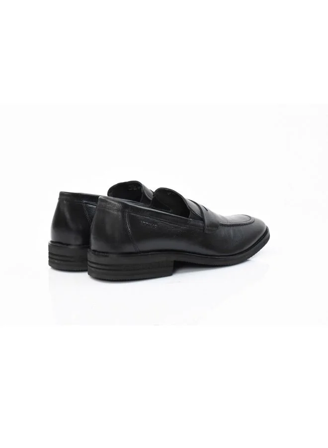 ATTILIO Men's Robert Woo Slip on Comfort Black Leather Work Office Formal Occasion Party Casual Wear Premium Italian Shoes