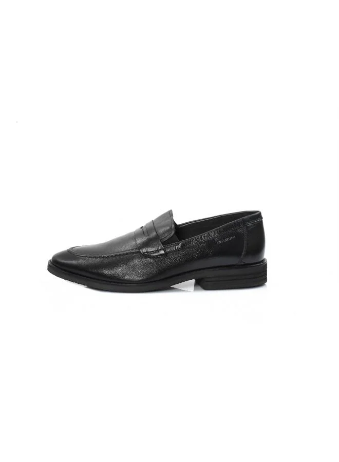 ATTILIO Men's Robert Woo Slip on Comfort Black Leather Work Office Formal Occasion Party Casual Wear Premium Italian Shoes