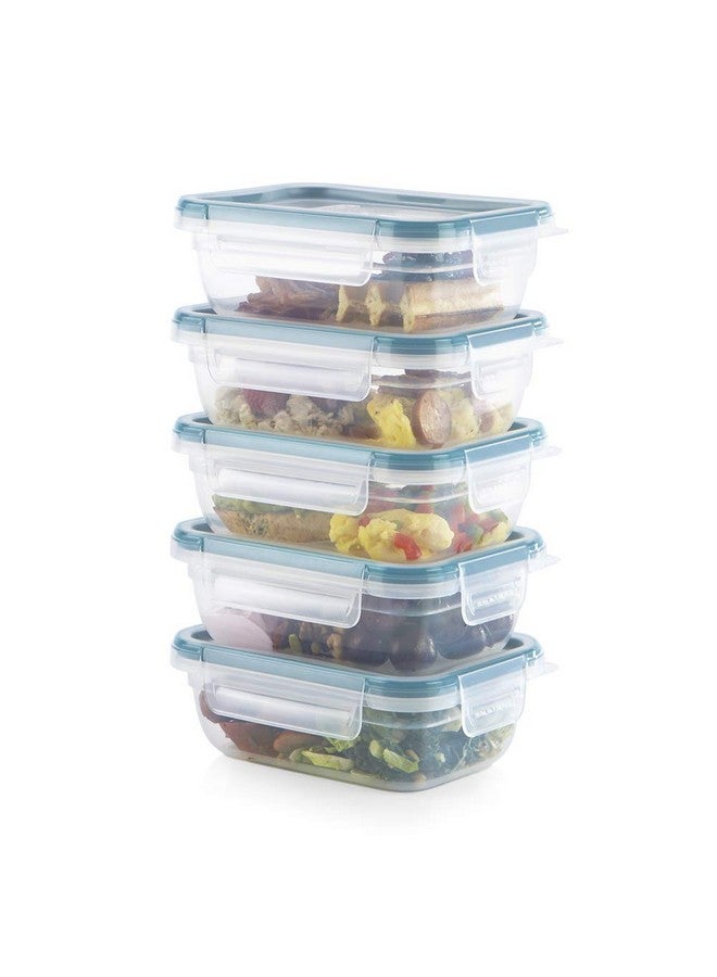 Snapware Total Solutions (5-Pack, 3 Cup) Plastic Food Storage Containers Set, Airtight & Leakproof Locking BPA-Free Lids Tupperware, Freezer Dishwasher Microwave Safe - Image 1