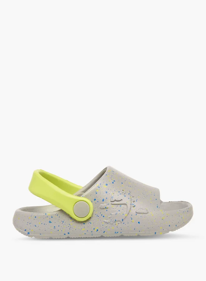 Aqua Printed Slides with Backstrap