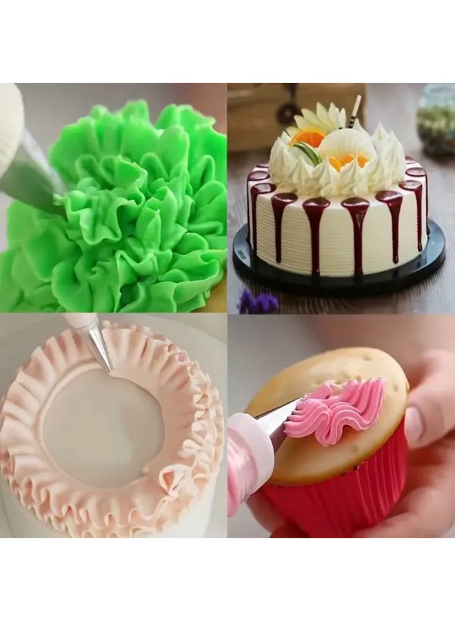 7pcs Stainless Steel Pleated Skirt Pastry Nozzles Cake Decorating Kit - Image 5