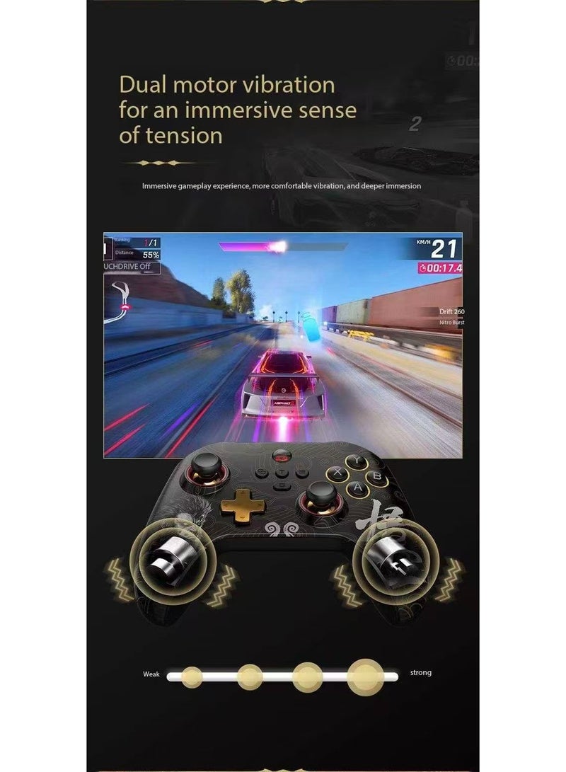 BSP Classic Gamepad Z03DP Wireless Game Controller for iOS, Android, Windows, Mac, Switch, PS Remote Play, Xbox Cloud, Steam Link, GeForce Now, MFi Arcade Games, Cloud Gaming with Hall Joystick, Hall Linear Trigger & Micro Triggers, Macro Programming Back Keys, Six-Axis Gyroscope, Adjustable HD Dual Vibration Motors, AUTO One-Click Burst, 800Hz Report Rate - Image 4