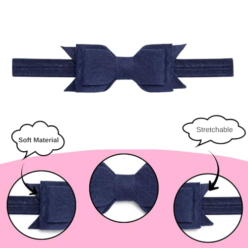 RedChimes 3 Pcs Baby Headbands, Soft Cotton-Blend Stretchy Elastic Head Bands with Cute Assorted Patterns for Newborns, Infants, & Toddlers Hair Accessories for Everyday Wear - Image 3