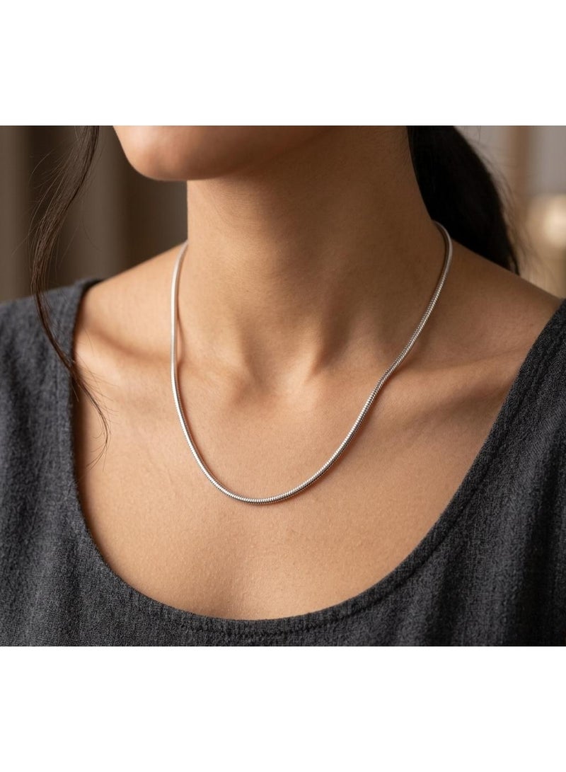 Luxuria The "Snake Chain" necklace is a classic piece that is flexible and has a polished appearance resembling soft scales. - Image 5