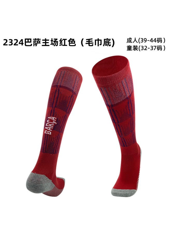 2324 Club Football Socks Towel Bottom Thickening Socks Long Tube Football Sports Socks Children Adult