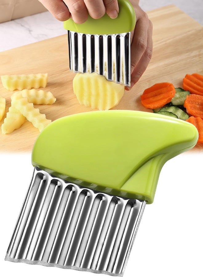 Stainless Steel Wavy Crinkle Cutter Vegetable Fry Slicer - Image 1