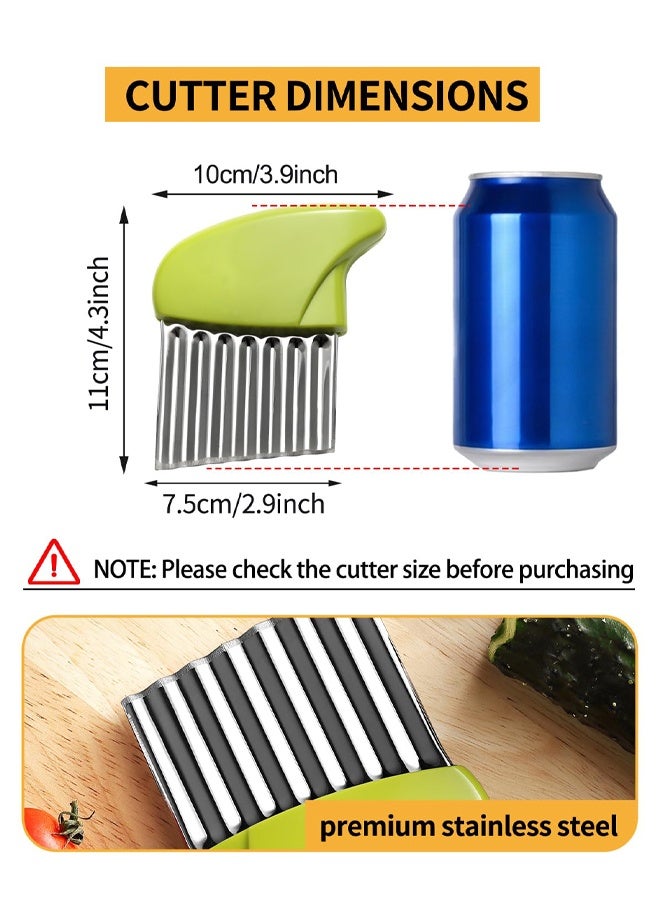 Stainless Steel Wavy Crinkle Cutter Vegetable Fry Slicer - Image 2