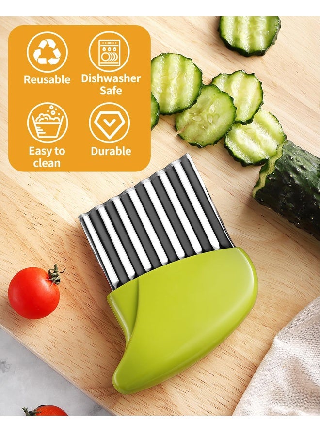 Stainless Steel Wavy Crinkle Cutter Vegetable Fry Slicer - Image 5