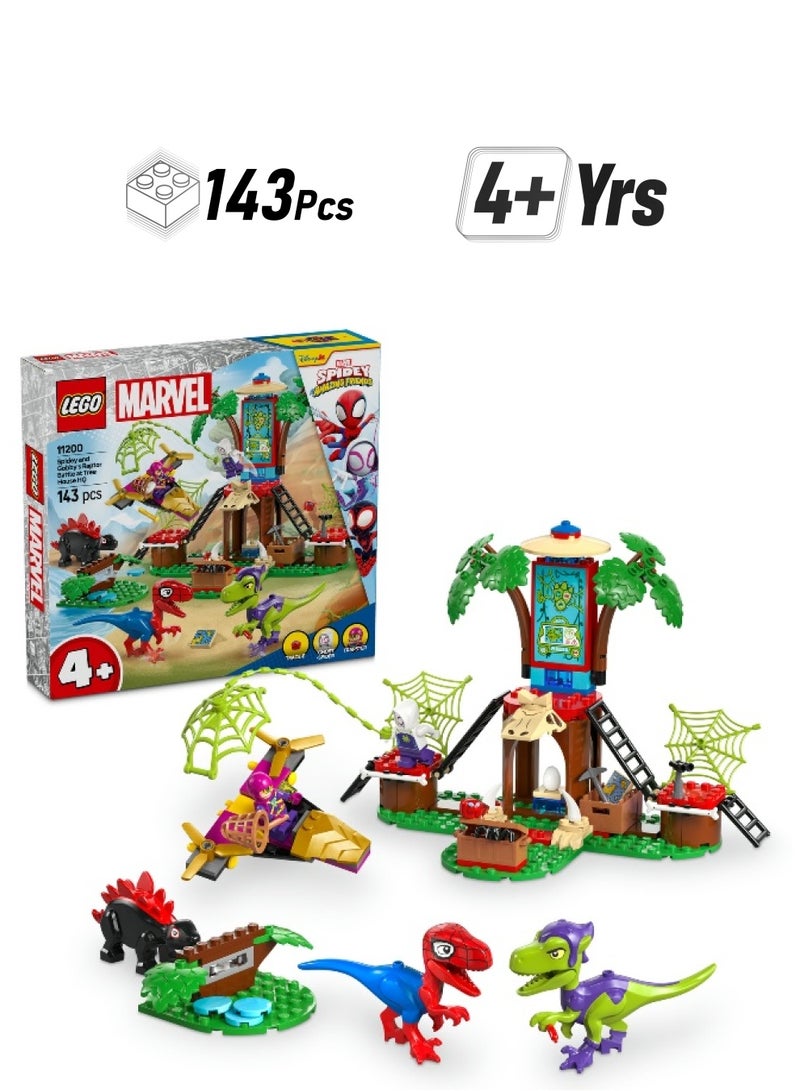 LEGO Marvel Spidey & His Amazing Friends Spidey & Gobby’s Raptor Battle at Tree House HQ 11200 Building Set (143 Pieces) - Image 1