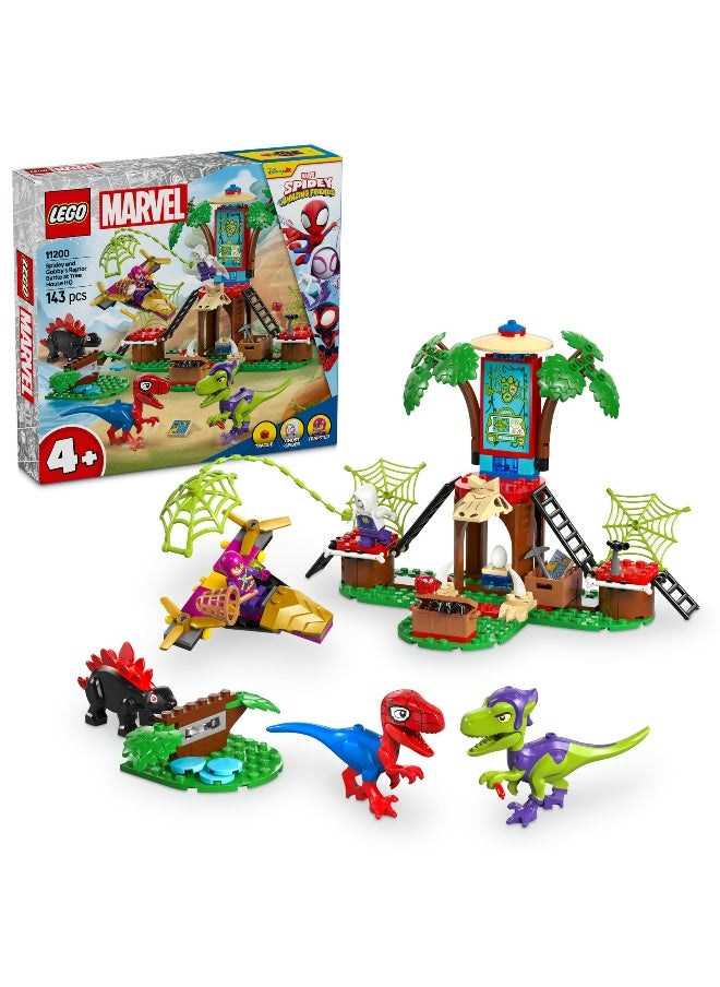 LEGO - LEGO Marvel Spidey & His Amazing Friends Spidey & Gobby’s Raptor Battle at Tree House HQ 11200 Building Set (143 Pieces) - Image 1