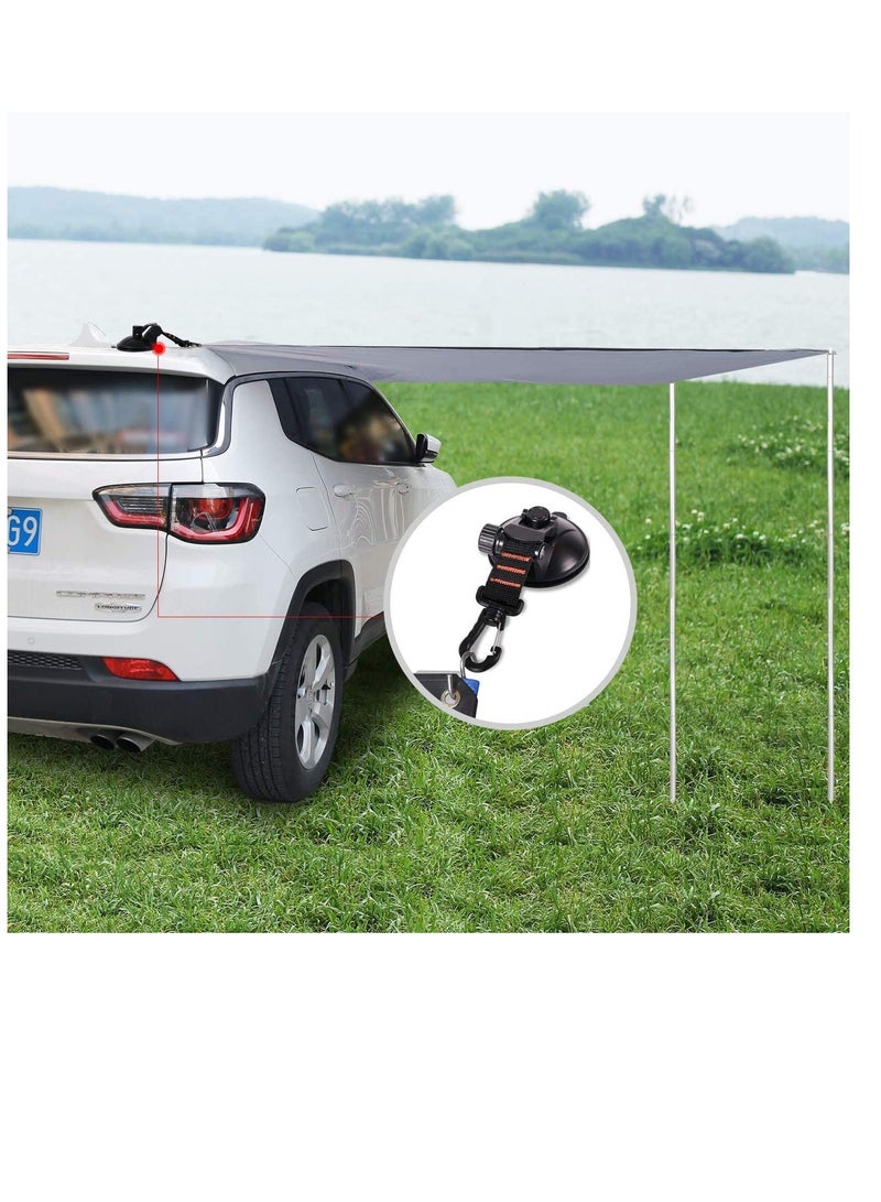 SYOSI Heavy Duty Suction Cup Anchor with Securing Hook Tie Down Camping Tarp Accessory as Car Side Awning 2 Pieces - Image 5
