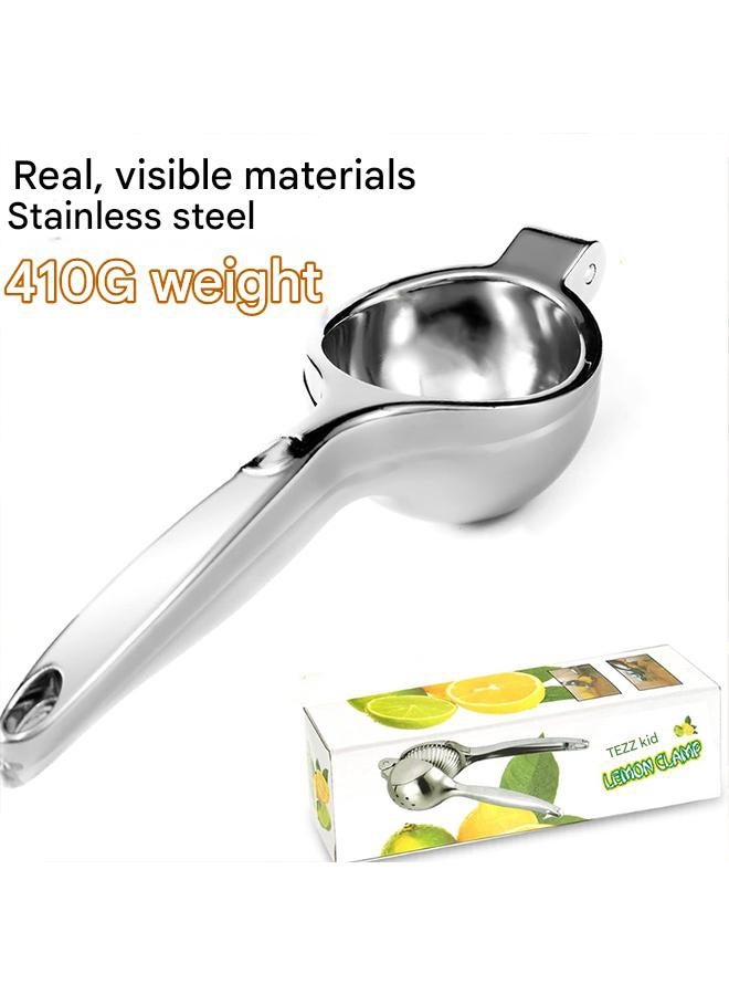 Manual Lemon Squeezer , Stainless Steel Portable Citrus Press for Oranges, Limes , Handheld Fruit Juicer , High-quality Kitchen Accessories（silver） - Image 5
