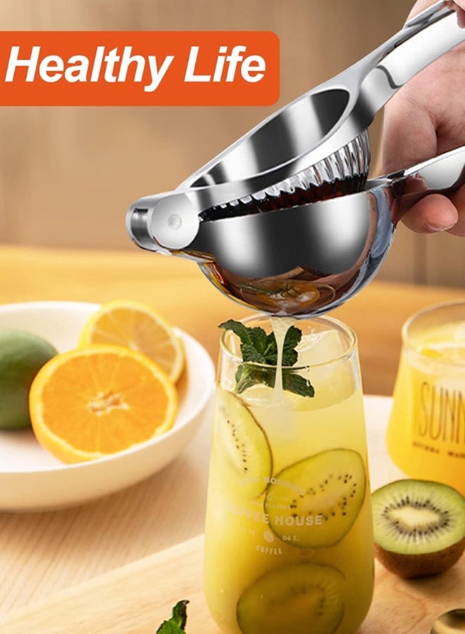 Manual Lemon Squeezer , Stainless Steel Portable Citrus Press for Oranges, Limes , Handheld Fruit Juicer , High-quality Kitchen Accessories（silver） - Image 3