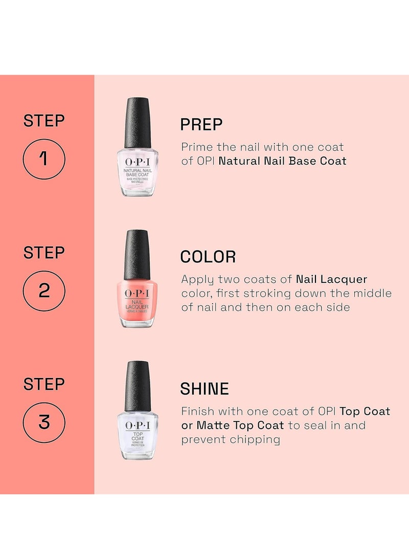 أو بي آي O.P.I طلاء أظافر 15 مل طلاء أظافر يدوم طويلاً ومقاوم للتشقق - Image 4