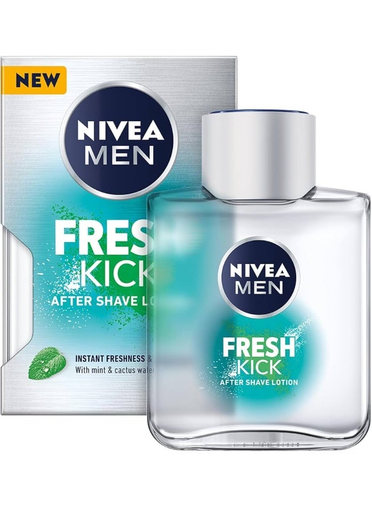 NIVEA MEN Cool Kick After Shave Balm Nivea Men Fresh Kick After Shave Lotion Mint Extract 100ml - Image 1