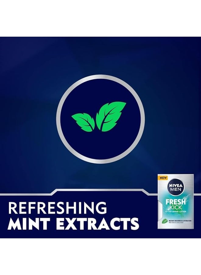 NIVEA MEN Cool Kick After Shave Balm Nivea Men Fresh Kick After Shave Lotion Mint Extract 100ml - Image 5