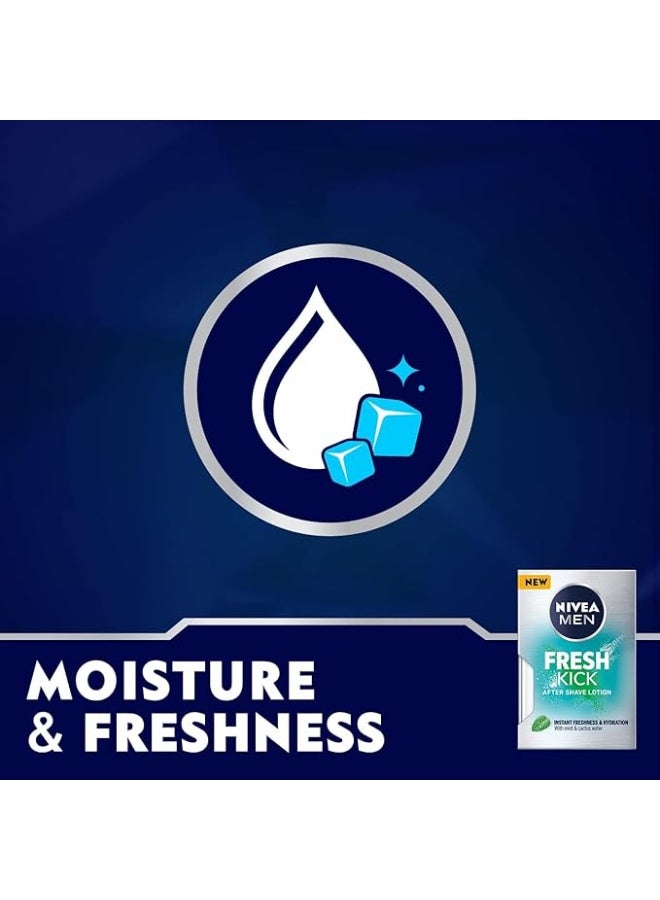 NIVEA MEN Cool Kick After Shave Balm Nivea Men Fresh Kick After Shave Lotion Mint Extract 100ml - Image 4