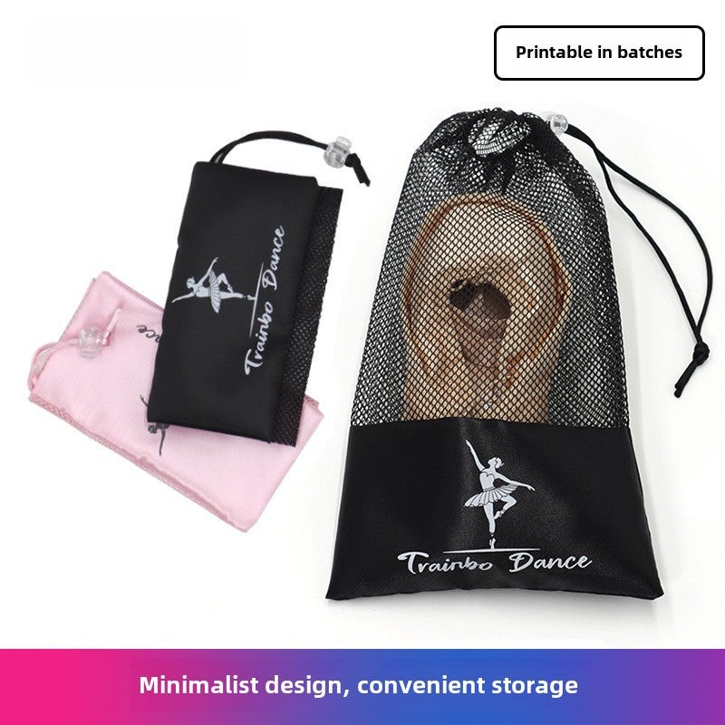 Dance Shoes Storage Bag Ballet Shoes Soft Sole Mesh Bag Practice Shoes Bag Dance Shoes Bag(Black Dance Shoes Mesh Bag) - Image 4