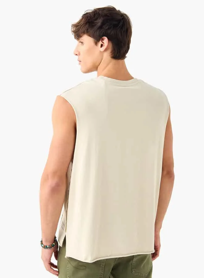 Lee Cooper Lee Cooper Oversized Sleeveless T-shirt with Crew Neck