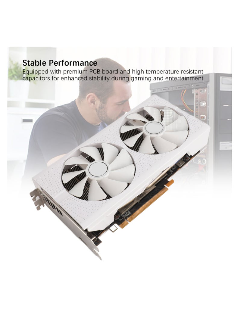 Generic RX470 8GB GDDR5 256bit Dual Fan Graphics Card PCI Express 3.0 X16 HD Multimedia Interface Gaming Graphics Card with Cable  - Image 5