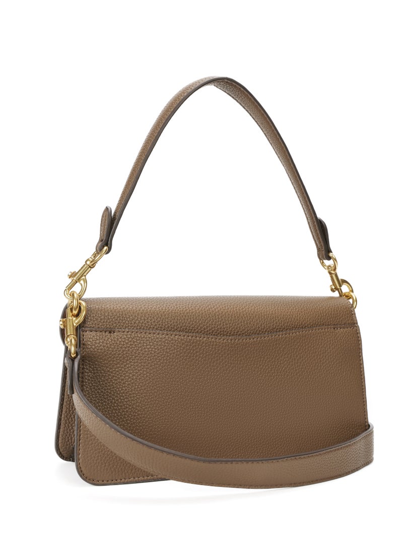 كوتش اوت ليت حقيبة يد وكتف من جلد مبطن لامع من كوتش Tabby 26، باللون البني الداكن (إبزيم ذهبي) - Image 5