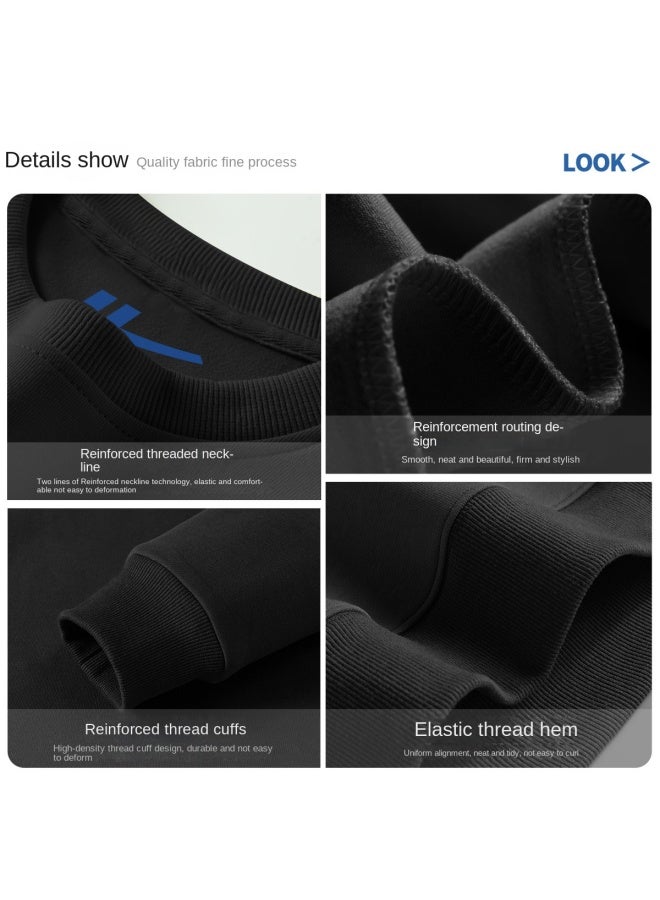 Warrior Premium Combed Cotton】men's Hoodie, Spring And Autumn Style, American Minimalist Streetwear, Loose Fit Large Size Men's Sportswear Hoodie - Image 4