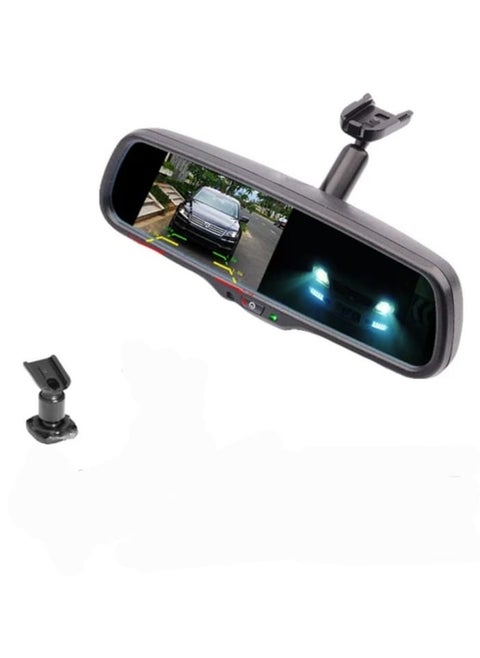Car Reversing Aid 4.3 Inch TFT LCD Car Auto-dim Rearview Mirror Monitor 1000cd/m2 Car Black Mirror