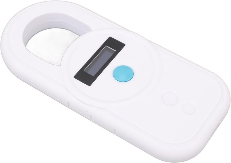 قارئ رقاقات تعريف الحيوانات Dioche، تردد مزدوج، حساسية عالية، واجهة USB محمولة، تردد عمل 134.2kHz/125kHz، سعة تخزين 128 قطعة معلومات، قابل لإعادة الشحن (أبيض) - Image 3