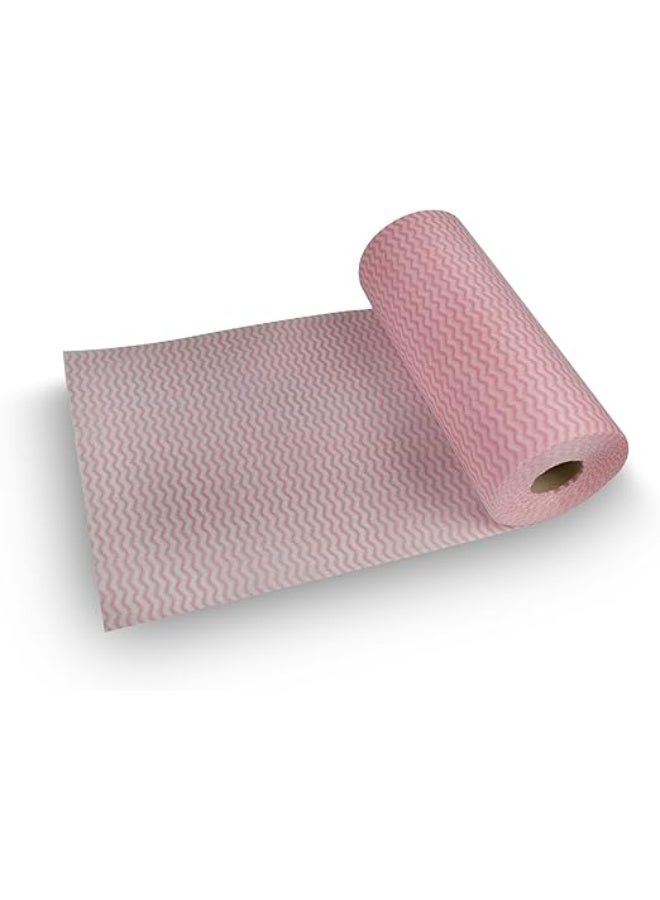 OKS 100 Pcs Heavy Duty Reusable Wipes Roll - All-Purpose Spunlace Cleaning Cloths | Super Absorbent & Lint-Free for Kitchen & Industrial Use - Image 3