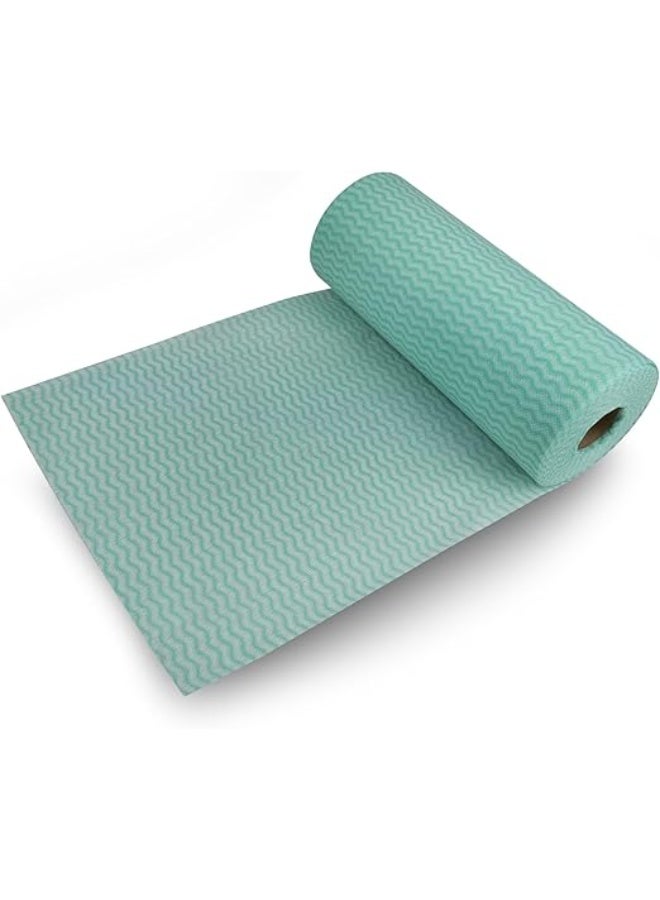 OKS 100 Pcs Heavy Duty Reusable Wipes Roll - All-Purpose Spunlace Cleaning Cloths | Super Absorbent & Lint-Free for Kitchen & Industrial Use - Image 2