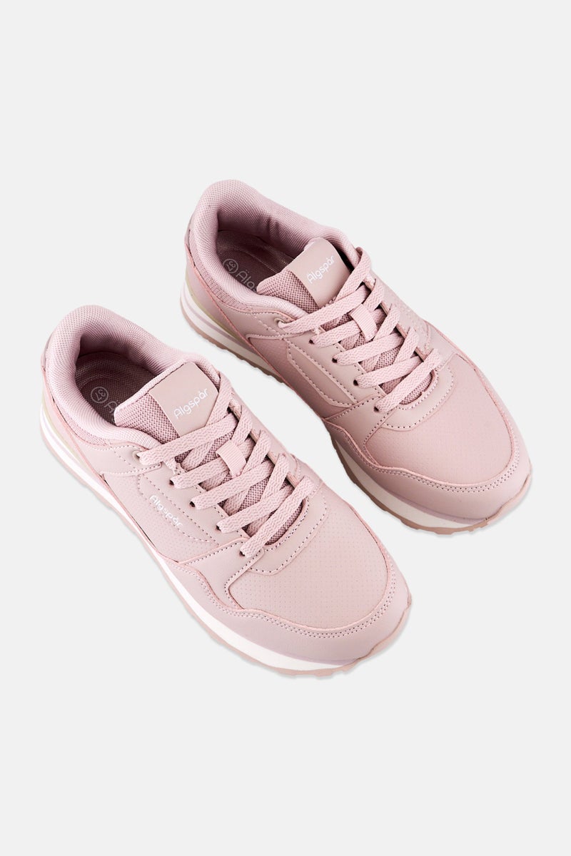 Algspar أحذية مشي للنساء مزودة بأربطة، وردي - Image 4