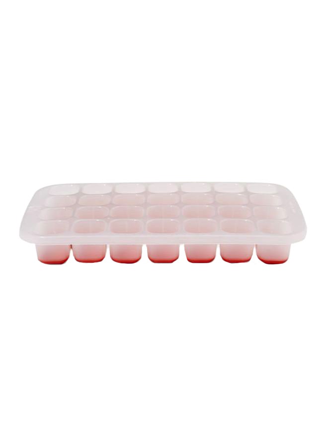FACKELMANN Silicone Ice Cube Tray White/Red 27.8x15cm - Image 1