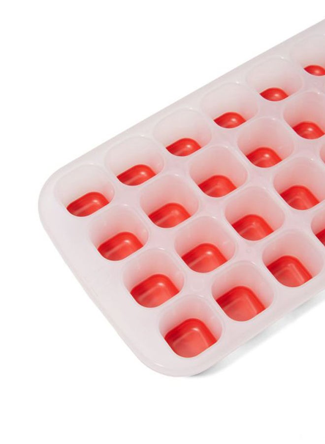 FACKELMANN Silicone Ice Cube Tray White/Red 27.8x15cm - Image 3