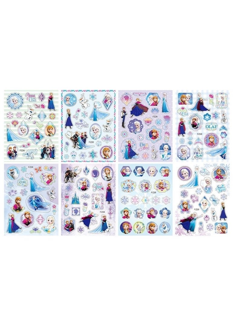 8pcs sheet Cartoon Frozen stickers for kids children Elsa stickers 160 pcs stickers for children teachers reward scrapbook