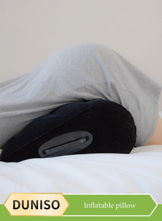 DUNISO Portable Wedge Pillow Inflatable Cushion - Body Positioners Lightweight Wedge Pillow for Sleeping, Leg Elevation, Use in Bed, Travel, Camping, Fast Inflating Deflation - Image 2